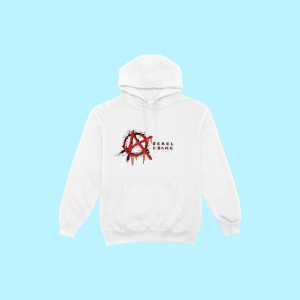 Rebel Frame Logo Hoodie (White)